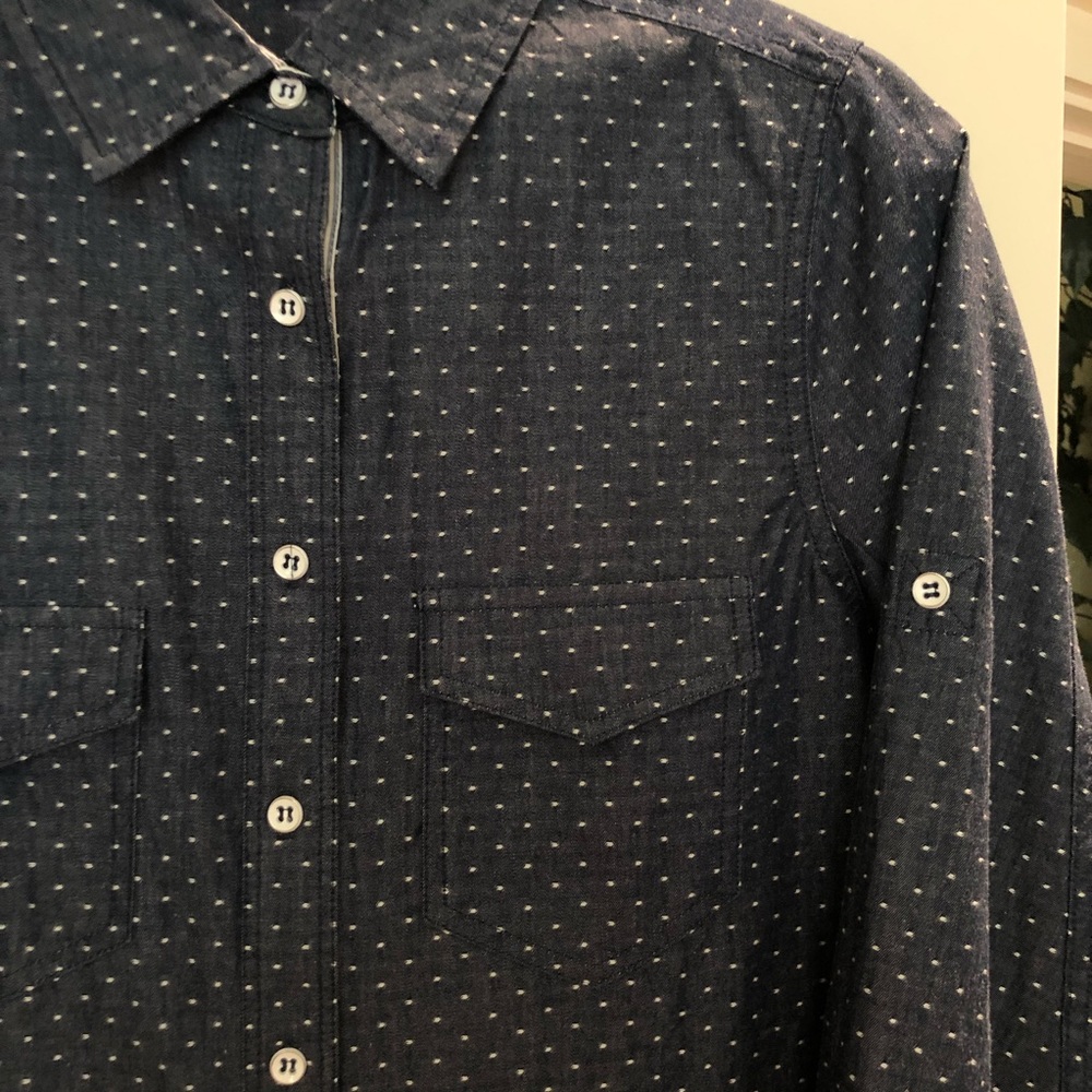 Under Skies Polka Dot Button Down - Picture 2 of 9